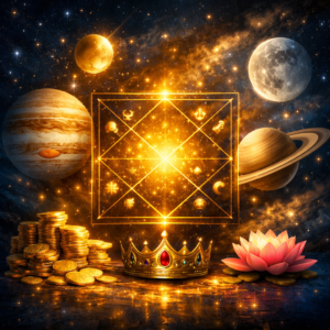 Astrological yogas explained for wealth, raja and spiritual growth