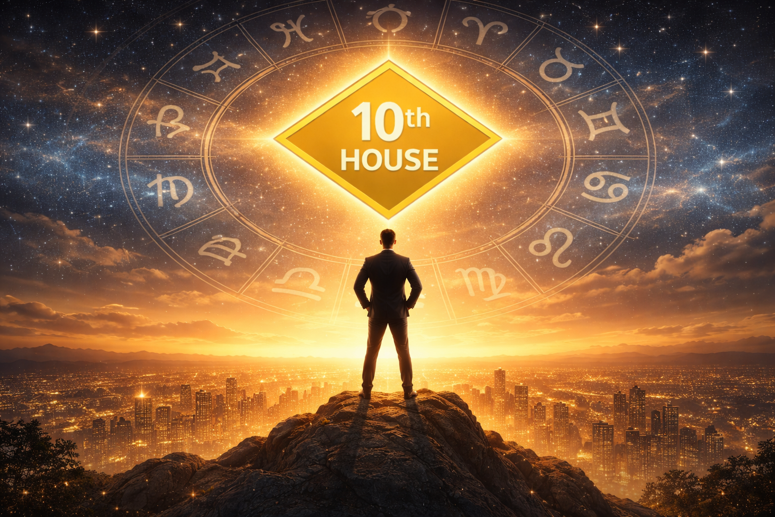 Career success and public status represented by the tenth house in astrology