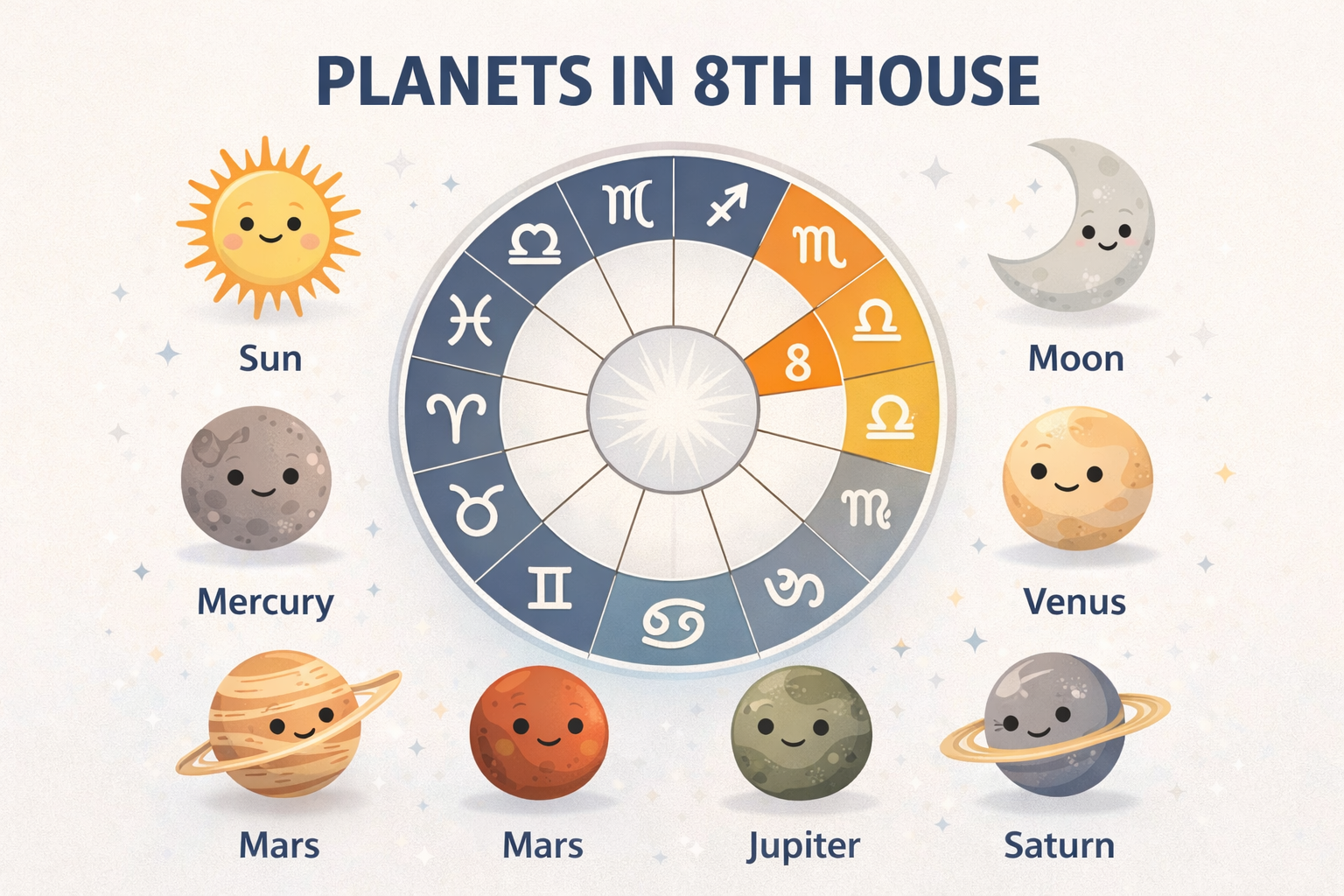 Planets in the 8th house do not always give bad results in astrology
