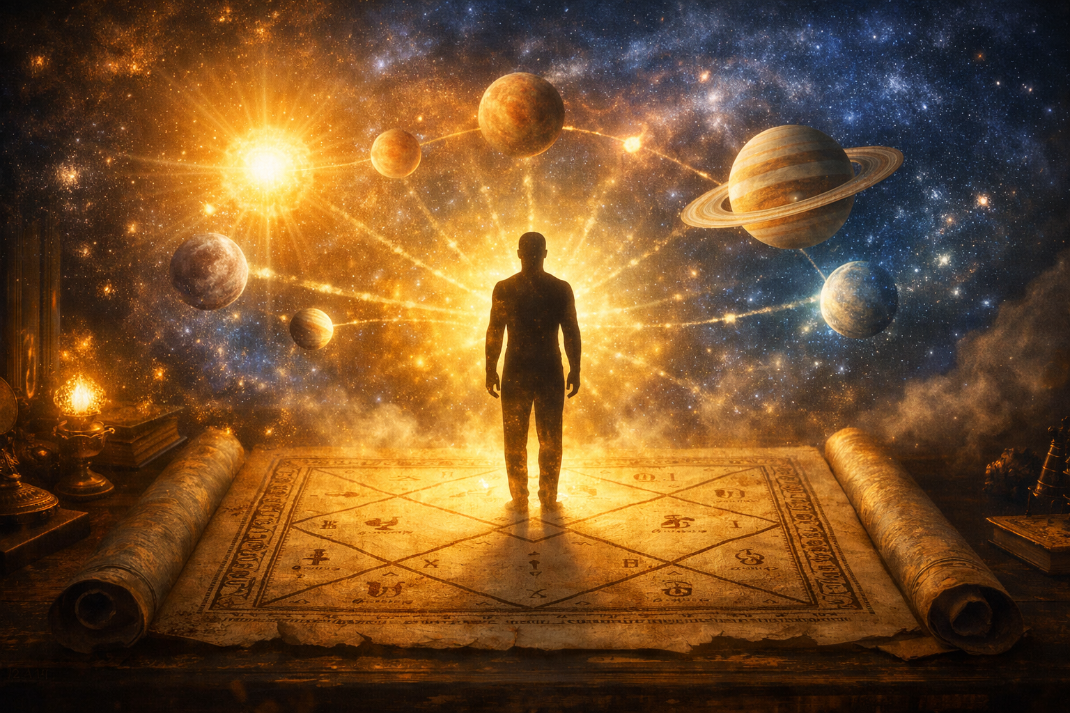 Amatyakaraka and karma in career shown through a Vedic astrology birth chart