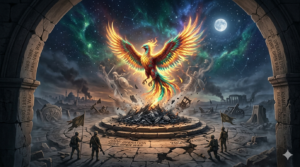 Symbol of rebirth and transformation after global conflict