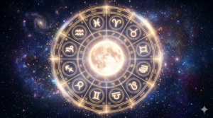 Moon in 12 houses Vedic astrology chart showing emotional and mental influences