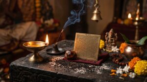 Vedic astrology remedies for Rahu Mahadasha including hessonite garnet yantra and black sesame seeds